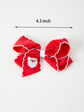 Winter Christmas Santa Hair Clip 4.3inch - 7