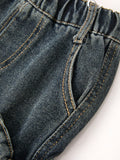 Girls Bow Stretch Wide-Leg Jeans - 4