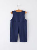 Christmas Holiday Celebration Baby Boys Romper: Navy with Santa Sleigh - 2