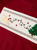 Christmas Tree Dog Smocking Embroidered  Plaid Boys Set - 11