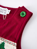 Christmas Tree Dog Smocking Embroidered Baby Boys Romper - 9