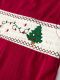 Christmas Tree Dog Smocking Embroidered Baby Boys Romper - 10