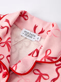 Bow Girls Pajama Set with Furry Trim - 9