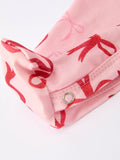 Bow Print Baby Girls Romper - 10