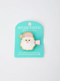 Christmas Pink Santa Girls 2-inch Hair Clip– Pink Girls' Hair Accessory - 1