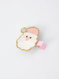 Christmas Pink Santa Girls 2-inch Hair Clip– Pink Girls' Hair Accessory - 3