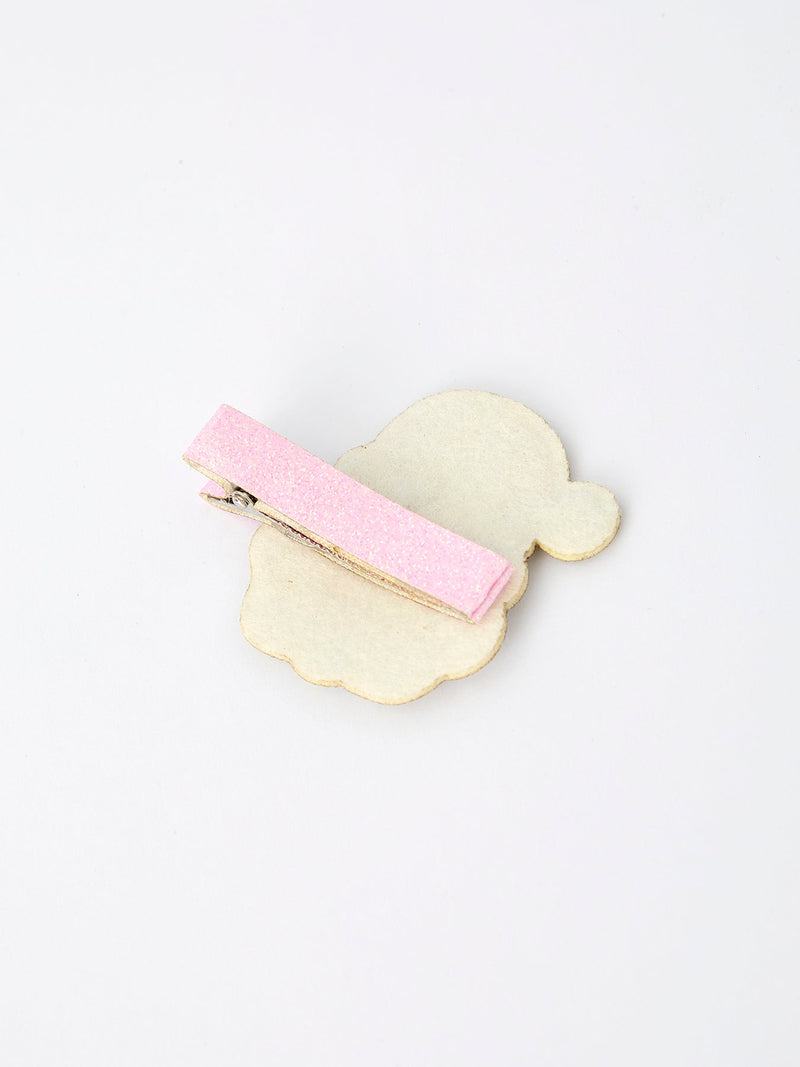 Christmas Pink Santa Girls 2-inch Hair Clip– Pink Girls' Hair Accessory - 4