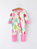 Christmas tree Baby Girls Romper with Long Sleeves - 1