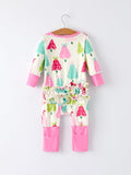 Christmas tree Baby Girls Romper with Long Sleeves - 2