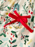 Toddler Girls Christmas Dress – Holiday Floral Print Outfit with Pockets - 4