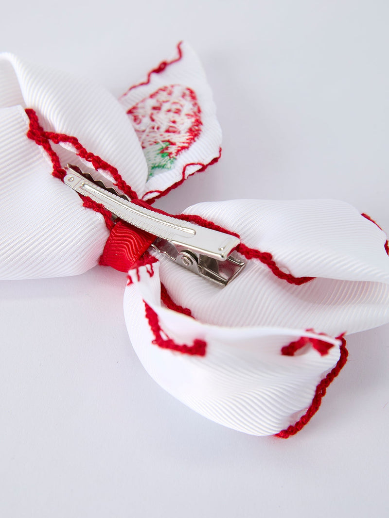 Strawberry Embroidered Girls Hairpin 4 Inches - 7