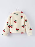 Cherry Plush Jacket for Girls – Zip-Up Winter Coat - 4