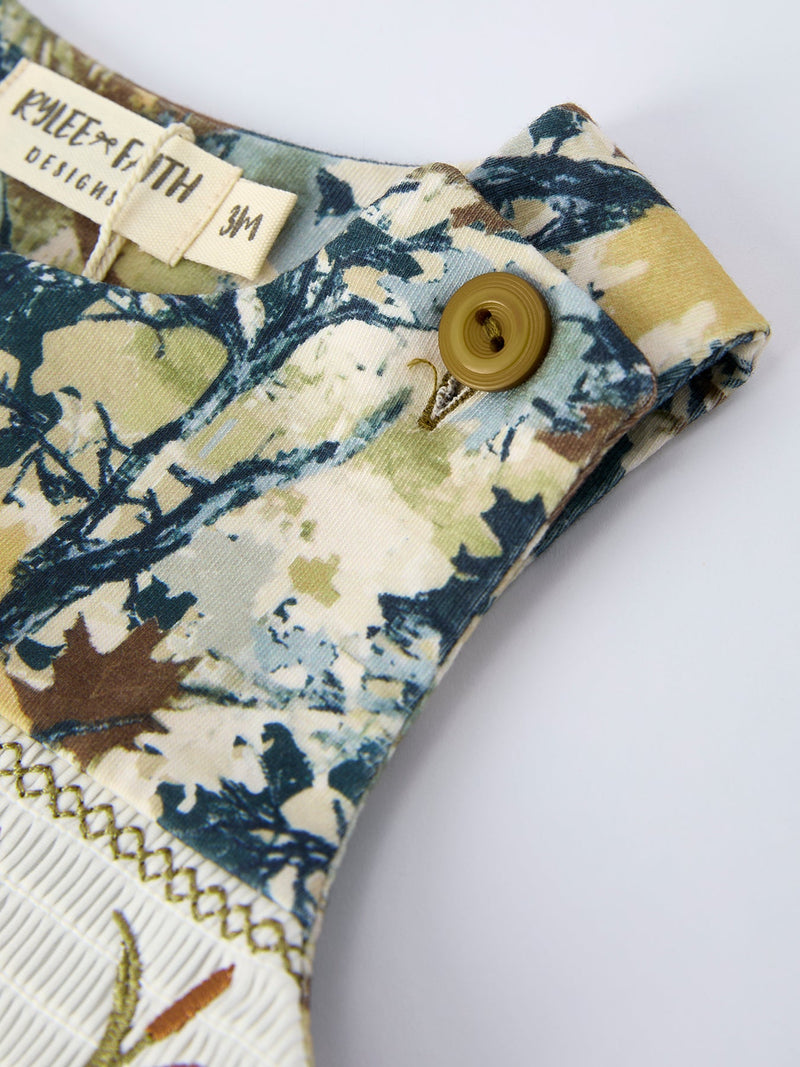 Camo Duck Smocking Embroidery Baby Boy Romper - 3
