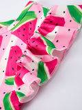 Summer Watermelon Pattern Girls Dress - 4