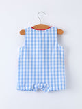 Baby Boys Summer Strawberry Embroidered Smocked Romper - 2