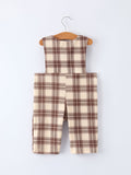 Western Horse Embroidered Smocked Plaid Baby Boy Romper - 2