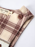 Western Horse Embroidered Smocked Plaid Baby Boy Romper - 3