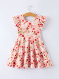 Spring Chicken Floral Farm Print Girls Dress - 2
