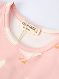 Farm Spring Chicken Print Girls Ruffle Dress - 8