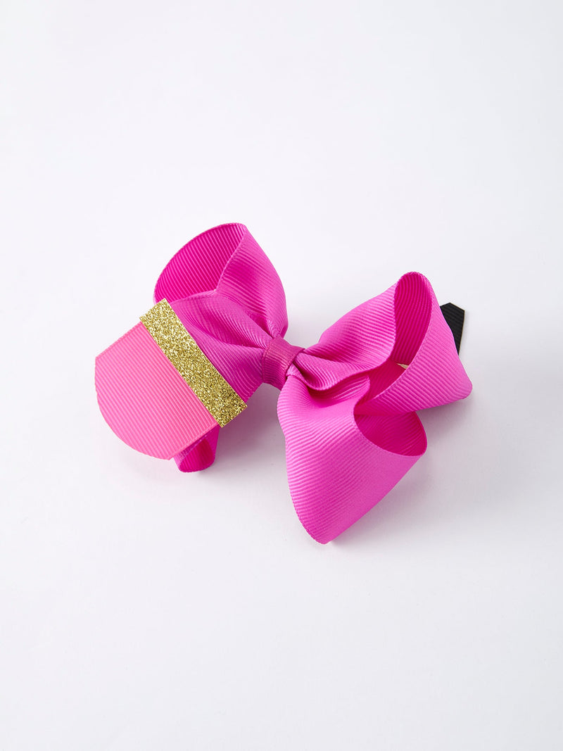 Back-to-school Pencil Bow Girls Hair Clips 3.5 inches - 3