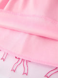 Spring and Summer Pink Tulle Bow Party Dress for Girls - 5