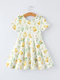 Easter Chick Floral Girls Twirl Short Sleeve Dress - 2