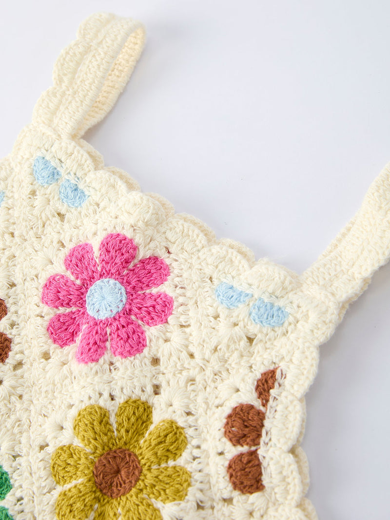 Summer Crochet Floral Girl Set - 10