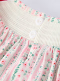 Pink Spring Floral Smocked Baby Girl Romper - 5