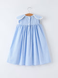 Blue Petal Peter Pan Collar Bishop Christening Dress - 2