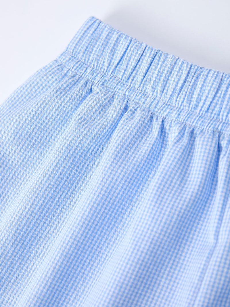 Blue Smocked Church Christ Bishop Christening Toddler Boys'Set - 7