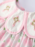Petal Peter Pan Collar Christ Bishop Christening Baby Girls Bloomer Set - 4