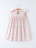 Floral Smocked Petal Peter Pan Collar Dress - 2