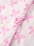 Mommy & Me Pink Bow Print Ruffle Pajama Set - 7