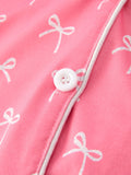 Mommy & Me Bow Print Ruffle Pajama Set - 6