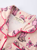 Mommy & Me Western Print Ruffle Pajama Set - 5