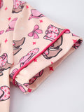 Mommy & Me Western Print Ruffle Pajama Set - 6
