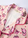 Mommy & Me Western Print Ruffle Pajama Set - 9