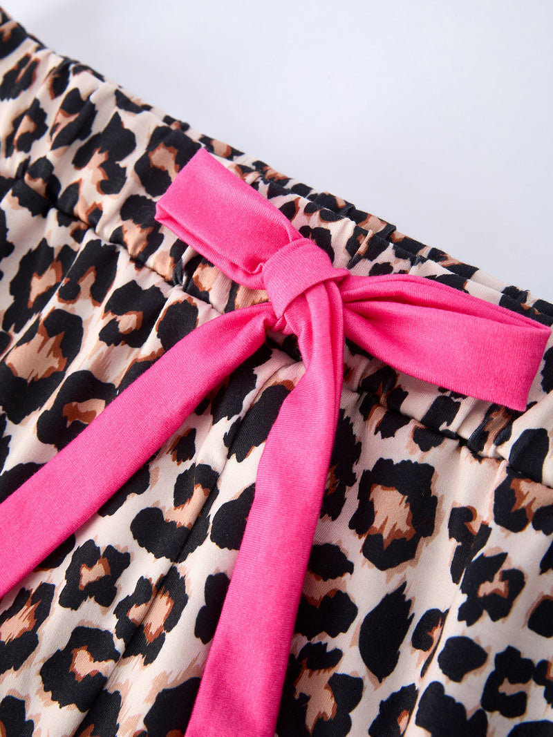Mommy & Me Leopard Print Ruffle Pajama Set - 11