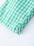Pickle Ball Embroidered Smocked Green Baby Boys Romper - 5