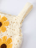 Summer Sunflower Baby Crochet Romper - 10