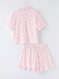 Mommy & Me Pink Bow Print Ruffle Pajama Set - 9