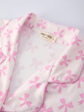 Mommy & Me Pink Bow Print Ruffle Pajama Set - 10