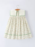 Vintage Floral Duck Embroidery Spring Girl Dress - 2