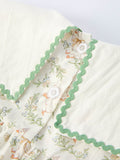 Vintage Floral Duck Embroidery Spring Girl Dress - 4