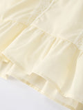 Embroidered Lace Girls' Short-sleeved Dress - 9