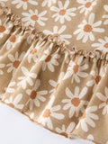 Floral Daisy Girl Spaghetti Strap Dress - 4