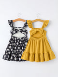 Girls Daisy and Mustard Yellow Dress 2-piece Set - 2
