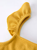 Girls Daisy and Mustard Yellow Dress 2-piece Set - 8
