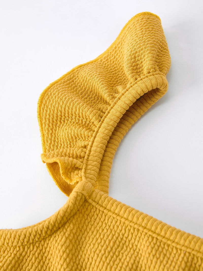 Girls Daisy and Mustard Yellow Dress 2-piece Set - 8