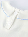 Blue Smocked Christ Bishop Christening Baby Boy Bloomer Set - 6